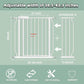 TSAYAWA Extra Wide Baby Gate with Door,38.5-43.3 Inch Walk Through Large Long Child Gates for Stair Doorway - Indoor TSAYAWA Outdoor Safty Gate for Toddler Pet Dog Doggie White