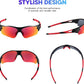 BEACOOL Polarized Sports Sunglasses for Men Women Youth Baseball Fishing Cycling Running Golf Motorcycle Tac Glasses UV400