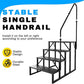 RV Stairs 4 Step Ladder, RV Steps Anti-Slip, Hot Tub Steps with Handrail, 660 lbs RV Ladder for 5th Wheel RV, Mobile Home Stairs