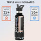 Coldest Insulated Water Bottle with Straw Lid - Stainless Steel Metal Insulated Bottle for Men & Women (Moonlight Leopard, 21 oz)