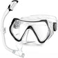 Snorkeling Gear, Dry Snorkel Set180° Panoramic Wide View,Anti-Fog Scuba Diving Mask, Professional Snorkeling Gear for Free Breathing, Swimming, Diving