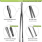JETKONG 2 Pcs 14-Inch Food Tweezer Tongs Extra Long Stainless Steel Kitchen Tweezer Cooking Tweezers (Black)