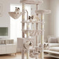 Cat Tree, Cat Tower for Large Cats with 2 Big Platforms, 2 Baskets, condo and Toys, 63" Cat Scratching Posts for Indoor Cats, Muchroom GCT020MU