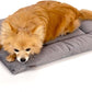 KindTail Dog Crate Pad - Soft Velvet, Reversible Bed - Machine Washable Kennel Mat for Pets up to 15 lbs, Mattress for Cozy Sleeping - 20” x 15” x 1” (Dark Grey, Small)