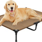 XL Elevated Dog Bed 51 Inch - Waterproof Raised Cooling Cot for 123lb Dogs, with Washable Breathable Mesh, All-Weather Outdoor Dog Bed with Non-Slip Feet, Brown