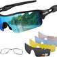 BangLong Polarized Sports Sunglasses Cycling Sun Glasses for Men Women with 5 Interchangeable Lenes for Running Baseball Golf