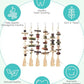 6PCS Bunny Chew Toys, Hamster Rabbit Cage Hanging Chew Toys, Natural Apple Wood Bunnies Treats, Improve Small Animal Teeth Health for Guinea Pig Chinchilla Ferret Rats Gerbil
