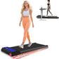 2.5HP Walking Treadmill Pad Incline, Under Desk Treadmill with Remote, 3 in 1 Low Noise Small Walking Mini Pad with Led Screen, Compact Treadmills for Home, 265lbs Capacity
