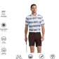 Men's Golf Polo Shirts Short Sleeve Striped Performance Moisture Wicking Dry Fit Golf Shirts for Men