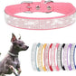 XXS Dog Collar with Rhinestones, Glitter Diamond Fancy Crystal Pretty Jewel Pet Bling Puppy Collars for XXS XS Small Medium Large Breed Female Dogs Girl Cats Kitten, Pink XXSmall