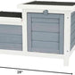 TRIXIE natura Small Animal House - Outdoor/Indoor Rabbit Hideout with Hinged Roof & Raised Floor - Solid Wood House with 2 Entry Ramps, Weather-Resistant Home for Bunnies & Guinea Pigs - in Gray
