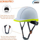 LOHASPRO Hard Hats Electrician Construction Work Safety Helmet Cap Style ANSI Z89.1 Approved OSHA Hardhat Men Electrical Worker Hard Hat with Chin Strap Type I Class C,E&G (P0 White)