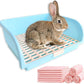 Amakunft Large Rabbit Litter Box, Small Animal Potty Trainer, Bunny Corner Toilet Box for cage, Small Pet Pan for Ferret/Guinea Pig/Chinchilla/Galesaur