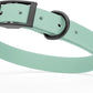 Dogline Biothane Waterproof Dog Collar Strong Coated Nylon Webbing with Black Hardware Odor- Proof for Easy Care Easy to Clean High Performance Fits Small Medium or Large Dogs, Sage Green