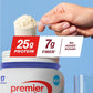 Premier Protein Powder Plus Fiber, 25g Protein, 7g Fiber, Vanilla, No Added Sugar,17 Servings