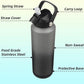 Insulated Water Bottle with Straw Lid,40 oz Stainless Steel Vacuum Metal Bottle with Silicone Handle,Gray Black