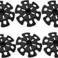 6pcs Walking Stick Tips, Replacement Rubber Tips for Walking Sticks, Trekking Pole Tips Baskets Hiking Pole Tips Feet Shock Absorption Rubber Cane Tips 11mm Diameter Survival Hiking Stick Accessories
