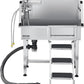VEVOR Stainless Steel Dog Washing Station, 34 inch Pet Grooming Tub w/Storage Stairs, Faucet & Showerhead & Soap Holder Dog Bathtub, Pet Wash Station for Small Pets (Right Door)