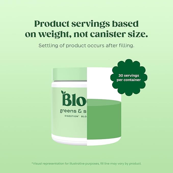 Bloom Nutrition Superfood Greens Powder, Digestive Enzymes with Probiotics and Prebiotics, Gut Health, Bloating Relief for Women, Chlorella, Green Juice Mix with Beet Root Powder, 30 SVG, Coconut