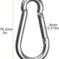 Stainless Steel Spring Snap Hook Carabiner M6 M8 M10 Heavy Duty Carabiner Clip Spring Clips Keychain 5/16 Inch Quick Links for Backpack, Hammocks, Camping, Swing(16/30/10PCS)