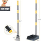 Niubya Pooper Scooper for Dogs, Metal Poop Scooper Tray and Rake Set with Adjustable Long Handle, Dog Pooper Scooper for Pet Waste Removal