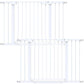 Cumbor 2 Pack 29.7-46" Baby Gate for Stairs, Mom's Choice Awards Winner-Auto Close Dog Gate for doorways, Easy Install Pressure Mounted Pet Gates indoor, Easy Walk Thru Wide Safety Gate for Dog, White
