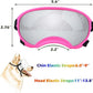 Medium Dog Sunglasses with Adjustable Strap UV Protection, Winproof Dog Puppy Sunglasses, Suitable for Medium Dog Pet Glasses, Dogs Eyes Protection,Soft Dog Goggles