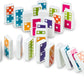 Melissa & Doug Dominoes Tabletop Game with 28 Colorful Tiles in Wooden Storage Box