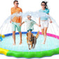 VISTOP Non-Slip Splash Pad for Kids and Dog, Thicken Sprinkler Pool Summer Outdoor Water Toys - Fun Backyard Fountain Play Mat for Baby Girls Boys Children or Pet Dog (87 inch, Red&Yellow&Green&Blue)