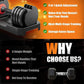VEICK 25/55 lbs Adjustable Dumbbell with Anti-Slip Turning Handle, Fast Adjust Weight for Men Women, Exercise Equipment with Tray for Home Gym Full Body Workout Fitness