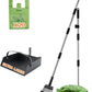 Toozey Dog Pooper Scooper, Extra Large Stainless Steel Tray Long 54" Handle, Easy Cleanup for All Dog Sizes, Includes 20 Bags