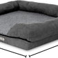 The Dog’s Bed, Small Plush Grey, Memory Foam, Pain Relief: Arthritis, Hip & Elbow Dysplasia, Post Surgery, Lameness, Supportive, Calming, Waterproof Washable Cover, Veterinary Approved