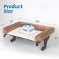 Cat Perch for Window Sill with Bolster - Orthopedic Hammock Design with Premium Hardwood & Robust Metal Frame - Cat Window Seat for Large Cats and Kittens - Dark Stained Wood with Brown Bed