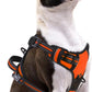 PUPTECK No Pull Dog Harness Small Sized, Adjustable Reflective Dog Harness with Handle Easy Control, Comfortable Soft Padded Pet Vest Harness for Small Dogs, Orange S