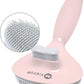 Cat Hair Brush, Soft Silicone Self Cleaning Brush for Short and Long Haired Cats, Pink Pet Grooming Comb, Cat Shedding Brushes