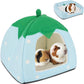 BWOGUE Guinea Pig House Bed Cozy Hamster Cave Large Hideout for Dwarf Rabbits Hedgehog Bearded Dragon Winter Nest Hamster Cage Accessories