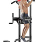Power Tower Height Adjustable 59”-90” Dip Station Pull Up Bar Multi-Function for Home Gym Fitness Workout Exercise Equipment Strength Training