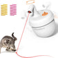 Cat Laser Toys, Automatic Cat Laser Toy Tumbler Design, Rechargeable Cat Laser Pointer 360°Irregular Rotation, 3 Modes Interactive Cat Toy for Indoor Cats of All Ages and Sizes (White)