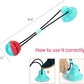 Dog Toys Dog Chew Toys for Aggressive chewers, Puppy Dog Training Treats Teething Rope Toys for Boredom Dog Puzzle Treat Food Dispensing Ball Toys for Puppies Teething (Blue)