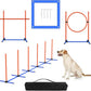 4 Sets Pets Agility Training Equipment, Adjustable Dog Hoop, Dog Jump, Weave Poles and Pause Box，with Independent Packaging(4 Sets)