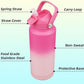 Insulated Water Bottle with Straw Lid,32 oz Stainless Steel Vacuum Metal Bottle with Silicone Handle,Cherry Blossom