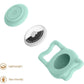 IP68 Waterpoof Dog Airtag Holder, Stretchy Silicone Full Body Covered Apple Air Tag Holder for Dog Cat Collar Fit All Width Collar (Green/Rose, 2 Pack)