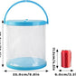 Foldable Small Aquarium, Portable Fish Tank, Fish Transport Container, Plasitc Fish Bowl, Beginner Tank, Great Concept for Catching and Release Critters, Beach, Pool and Lake