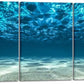 Wieco Art 3 Piece Blue Ocean Bottom Canvas Wall Art for Living Room Beach for Bedroom Wall Decor Seaview Pictures Painting On Canvas Modern Canvas Prints Artwork for Home Decorations