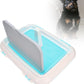 Indoor Dog Potty Tray, Miniature Poodle Dog Pad Holder Tray, Puppy Training Anti Slide Plastic Potty Tray Dog Toilet, Dog Litter Box for Small and Medium Dogs (Blue)