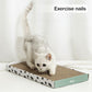 PAWSFANS Cat Scratcher Cardboard Scratch Pad with Box Durable Corrugate Scratching Kitty Sofa Lounge Bed Reversible Catnip Included for Indoor Cats,Large(Box, 1pcs)
