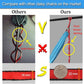 DASKING 23KN (5070 lbs) Heavy Duty Climbing Straps - 2 Pack Adjustable Daisy Chain Webbing for Aerial Yoga, Hammock, Fitness & Rigging - CE/EN566 Certified, Red/Grey