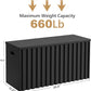 UEV Storage Bench,39.4" Wood Box, Storage Trunk with 2 Safety Hinges, Ottoman Storage Chest, Fluted Storage Bench for Bedroom, Entryway, Living Room(Black)