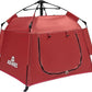 Outdoor Waterproof Pet Automatic Camping Tent, Pop up Cave Bed for Indoor Cats and Small Dogs, Portable Cat House Dog House, Red.