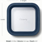 Caraway 2pc Glass Food Storage Set - 4.4 Cup Food Containers (2) - Ceramic Coated - Non Toxic, Non Stick Lunch with Lids - Dishwasher, Oven, & Microwave Safe - Navy